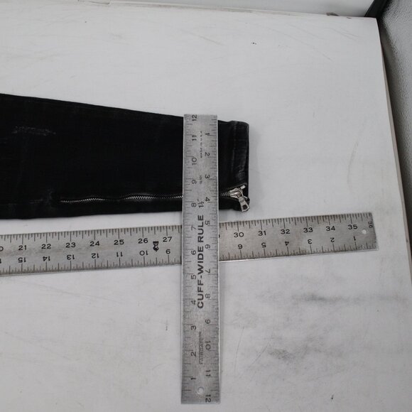 Represent Jeans Mens 30 Repairer Selvedge Vintage Black Ankle Zip Distressed - Picture 10 of 15